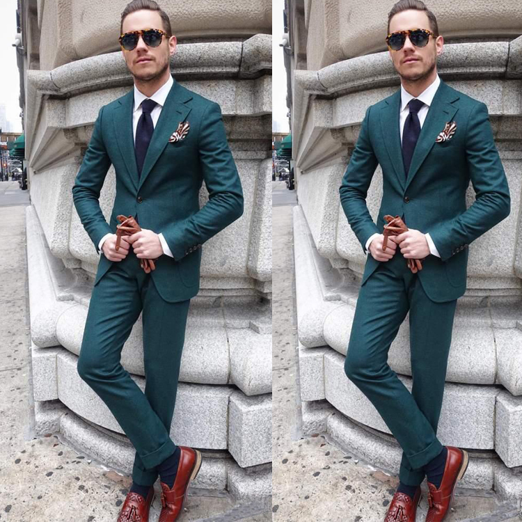 New Arrival Wedding Tuxedos Classic Fit 2 Pieces One Button Men Suits Formal Groom Wear Clothing