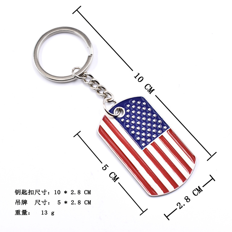 2pcs Keychain Stylish Unique Fashion Creative Union Jack Keychain Simple Keychain Country Flag American National Flag