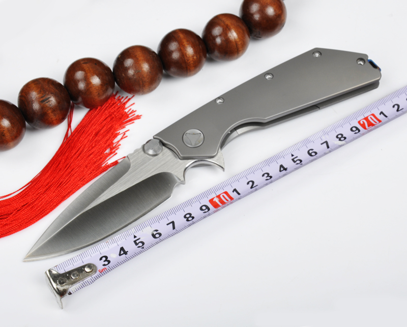 Ball Bearing Flipper Knife D2 60HRC Drop Point Satin Blade Folding Knife Outdoor Survival Tactical Folding knives
Ball Bearing Flipper Knife D2 60HRC Drop Point Satin Blade Folding Knife Outdoor Survival Tactical Folding knives