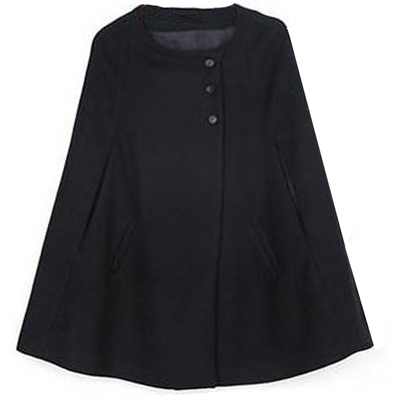 New Winter Cloak Women Thicken Capes Shawl Cashmere Button Coat Ponchos Mujer Invierno Elegantes Cape Poncho Female