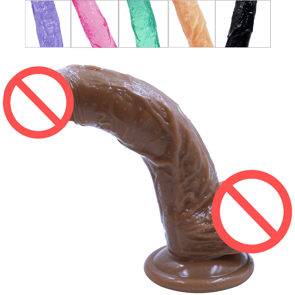 8,26 pouces réaliste Dildo Sucker avec une forte aspiration et exquis veinures Six Couleur Énorme Grand Anal Vaginal pénis pour les femmes sex to