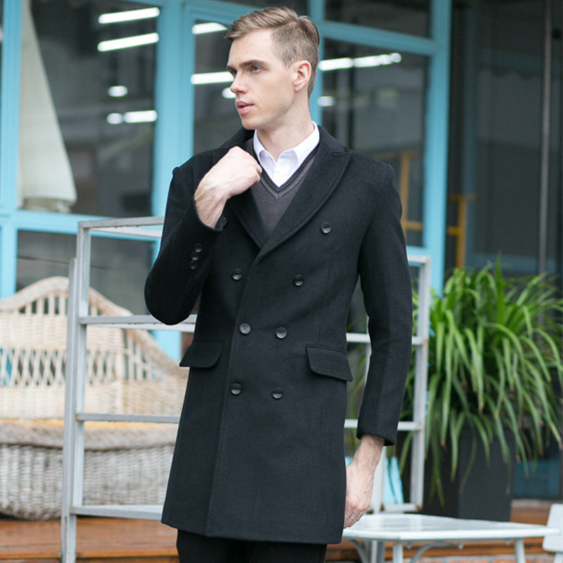 Men's Woolen Coat Men's Medium Long Fashion Slim Double-Breasted Casual Woolen Coat Black Grey Burgundy
Men's Woolen Coat Men's Medium Long Fashion Slim Double-Breasted Casual Woolen Coat Black Grey Burgundy