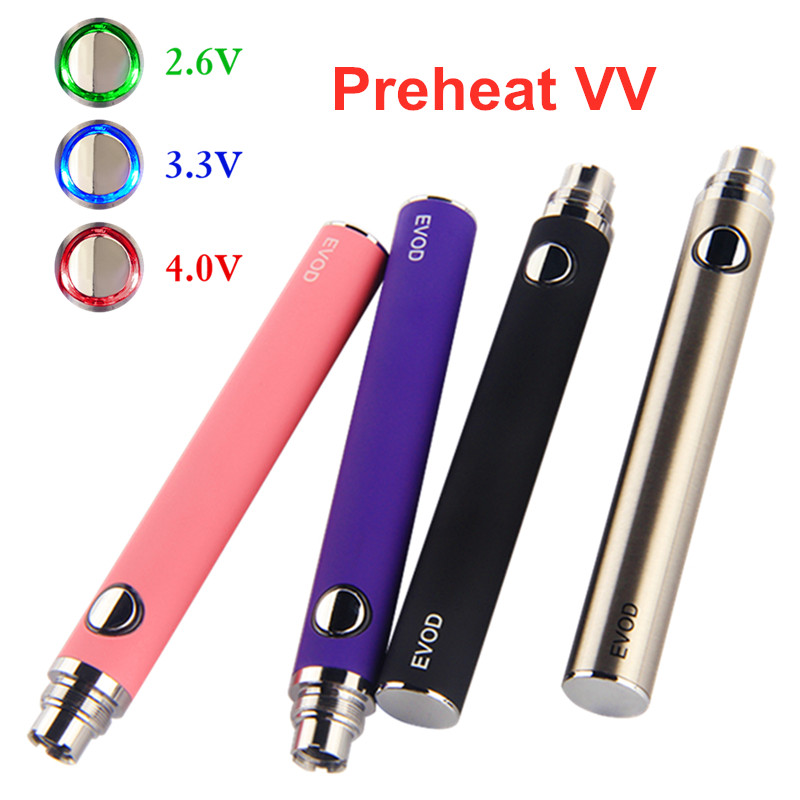 MOQ 5Pcs EVOD VV 1100mAh 900mAh 650mAh Preheat Battery Variable Voltage 510 Pens for Oil Cart Vape Cartridges Pen CE4 MT3 Vapes
MOQ 5Pcs EVOD VV 1100mAh 900mAh 650mAh Preheat Battery Variable Voltage 510 Pens for Oil Cart Vape Cartridges Pen CE4 MT3 Vapes