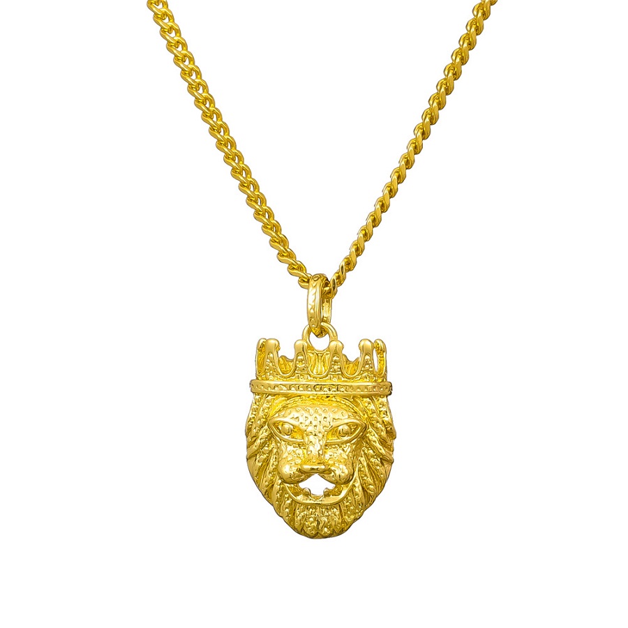 Mens Gold Plated Lion Head Pendant Necklace Hip Hop Jewelry Fashion Design 60cm Long Link Chain Punk Necklaces For Men Gifts, Silver
Mens Gold Plated Lion Head Pendant Necklace Hip Hop Jewelry Fashion Design 60cm Long Link Chain Punk Necklaces For Men Gifts, Silver
