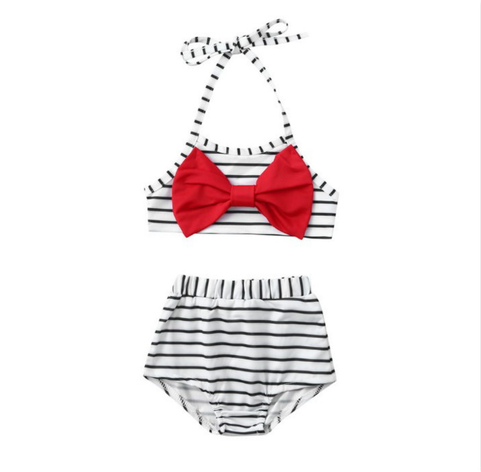 Girls Fashion Swimming Suits Baby Kids Designer Stripe Printed Sling Style Two Pieces Swim Clothing Set Casual Cute Bow Swimwear Hot Sell
Girls Fashion Swimming Suits Baby Kids Designer Stripe Printed Sling Style Two Pieces Swim Clothing Set Casual Cute Bow Swimwear Hot Sell