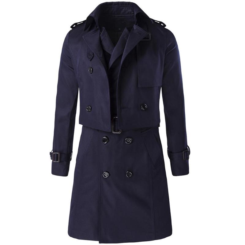 Men Windbreaker Two-piece Suit Fashion Long Trench Coats Hombre Overcoat Jackets Trench Masculino Men's Clothes Autumn, Grey
Men Windbreaker Two-piece Suit Fashion Long Trench Coats Hombre Overcoat Jackets Trench Masculino Men's Clothes Autumn, Grey