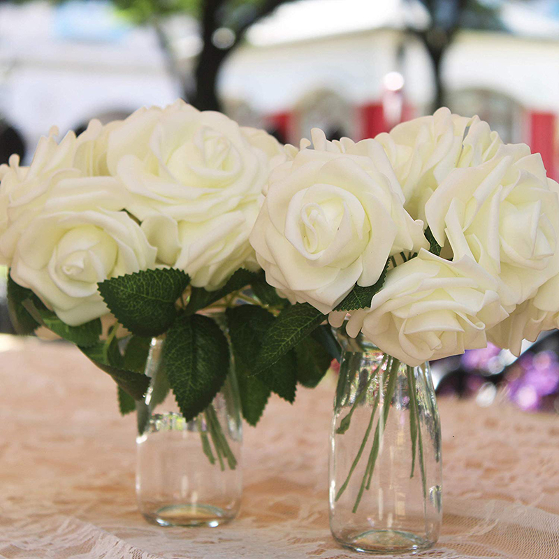 50pcs/box Ivory Artificial Roses Flowers Wedding Bouquets Mother's Day Gift DIY Home Decoration Accessories Party Supplies, As the picture show
50pcs/box Ivory Artificial Roses Flowers Wedding Bouquets Mother's Day Gift DIY Home Decoration Accessories Party Supplies, As the picture show