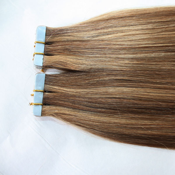 100 tape human hair extensions tape in hair mixed color 150g 60pcs 50g pack peruvian hair blonde double sides adhesive