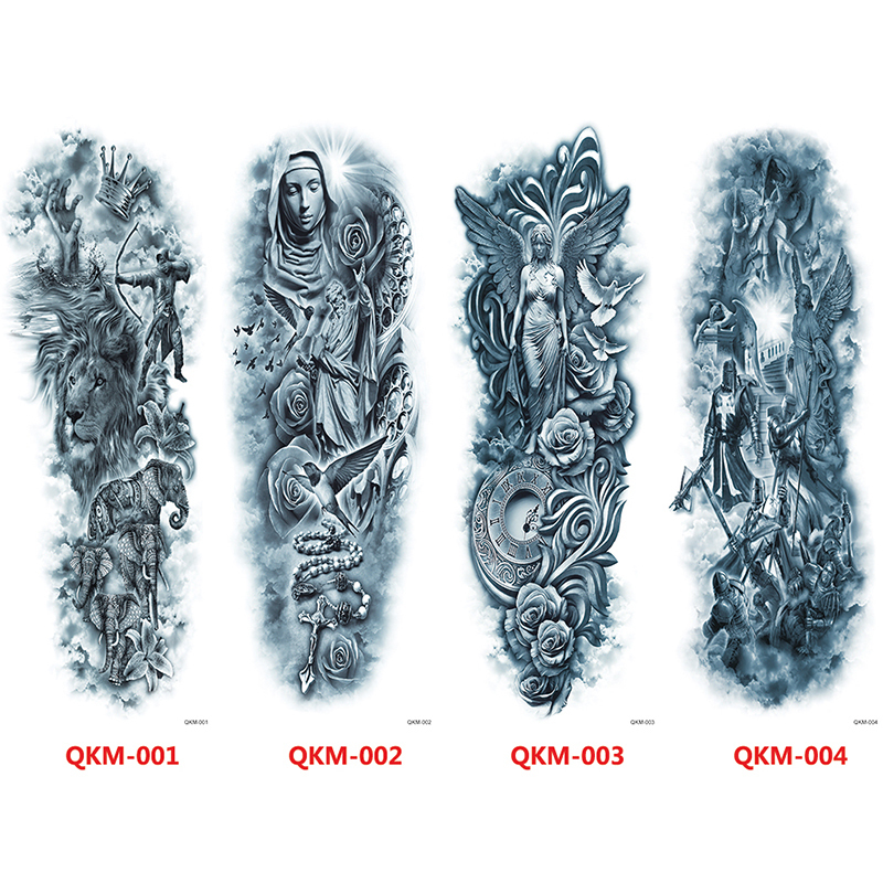 1 Sheet Big Large Zeus Ancient Greek Mythology Temporary Tattoos Full Arm Leg Waist Art Tattoo Beauty Warrior Sticker