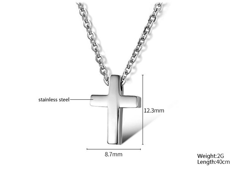 Boutique Cross Pendants Necklace Jewelry Stainless Steel Gold Plated Necklace Men Women Lover Gift Religious Jewelry