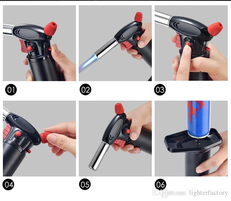 Jet 1300 C Welding Torch Cigar Cigarette Roasting Fire Gun Super Firepower High Temperature Burning Lighter W260202