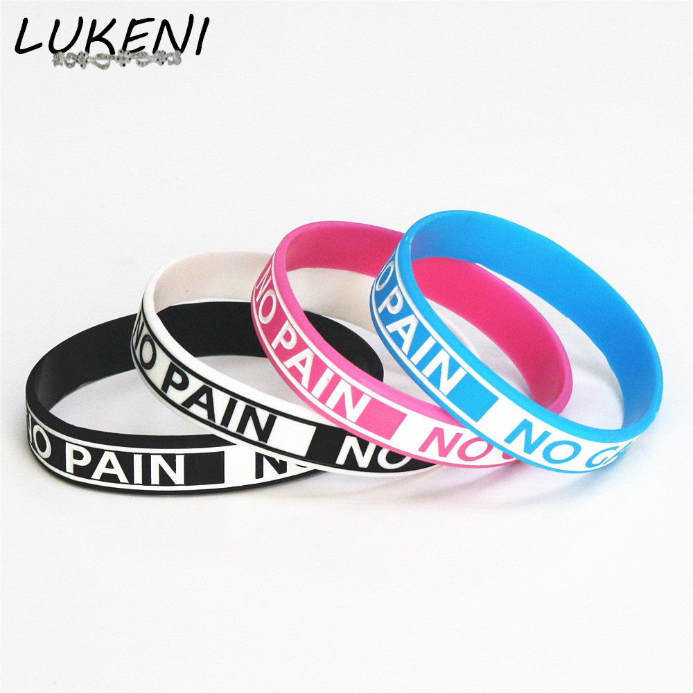 Hot Sale 4PC Fashion Customized Silicone Bracelet NO PAIN NO GAIN Motivation Silicone Bracelet Adult Size 4 Colours SH082
Hot Sale 4PC Fashion Customized Silicone Bracelet NO PAIN NO GAIN Motivation Silicone Bracelet Adult Size 4 Colours SH082