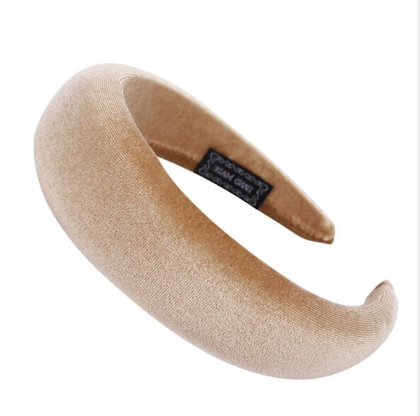 European ins hair band creative new milk velvet sponge hair band thickened flannelette black headband women wy158