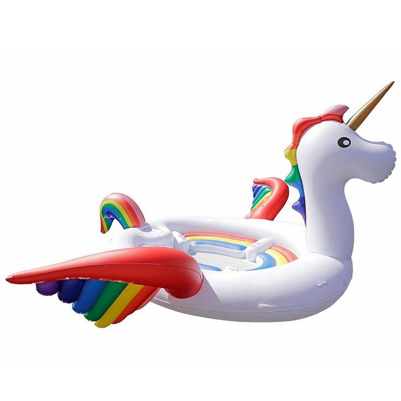 Giant Inflatable Boat Unicorn Flamingo Pool Floats Raft Swimming Ring Lounge Summer Pool Beach Party Water Float Air Mattress HHA16051445