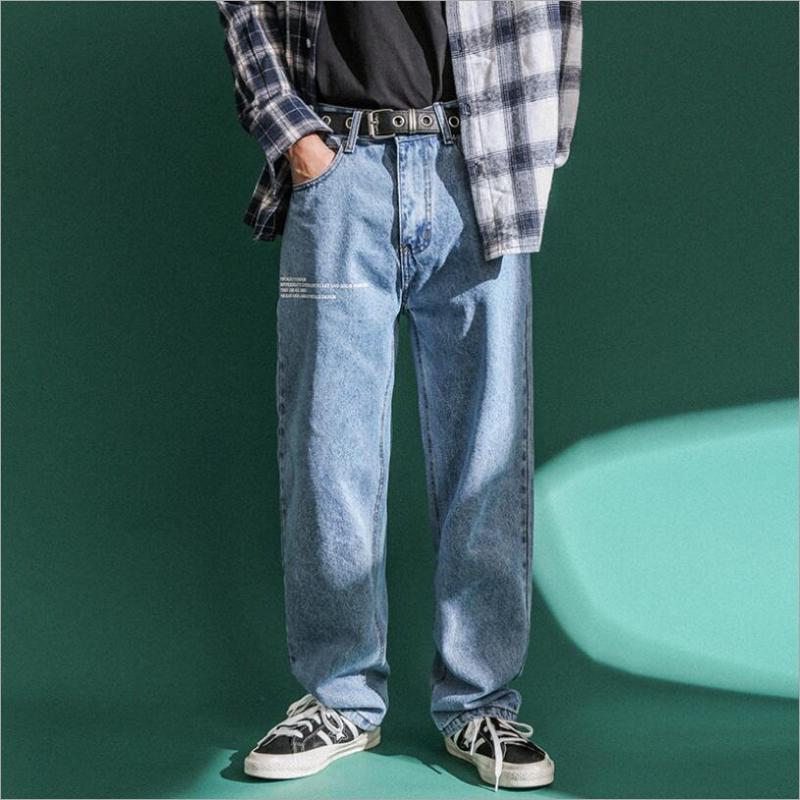 Casual Men' Jeans Hiphop Solid Color Men' Cotton Straight Tube Vintage Loose Jeans Skateboard Trouser Streetwear Dropshipping, Blue
Casual Men' Jeans Hiphop Solid Color Men' Cotton Straight Tube Vintage Loose Jeans Skateboard Trouser Streetwear Dropshipping, Blue