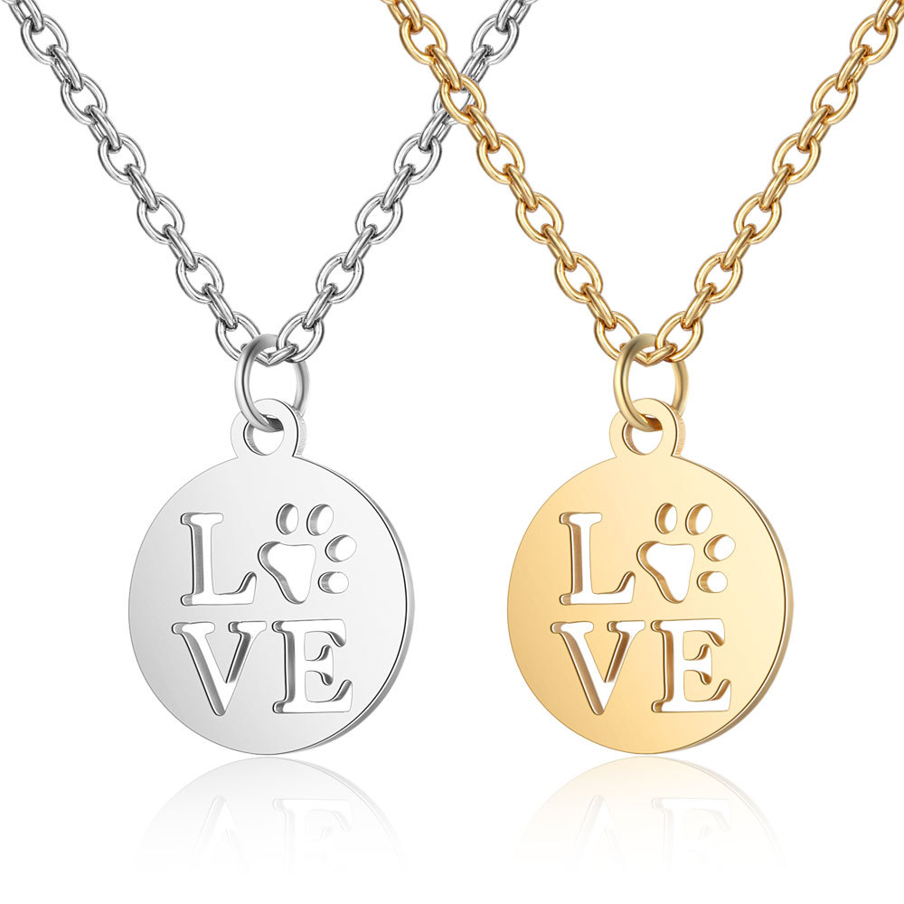 creative bear dog cat paw print pendant necklace for women and men stainless steel necklace gold silver charm love jewelry gift
creative bear dog cat paw print pendant necklace for women and men stainless steel necklace gold silver charm love jewelry gift