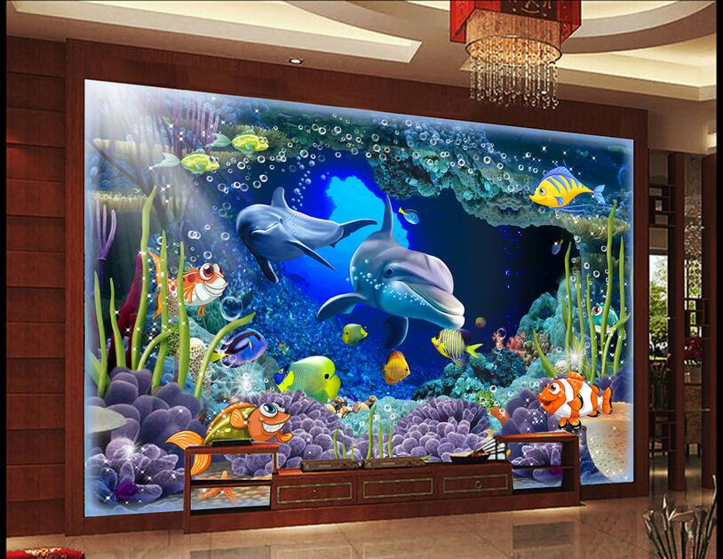 WDBH 3d wallpaper custom photo Underwater World Dolphin Cave Coral living room office Home decor 3d wall murals wallpaper for walls 3 d, Non-woven 
WDBH 3d wallpaper custom photo Underwater World Dolphin Cave Coral living room office Home decor 3d wall murals wallpaper for walls 3 d, Non-woven