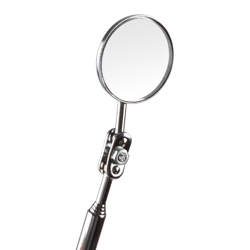 Stainless Steel Round Mirror Extension Car Angle Telescopic Inspection Auto Angle View Tool 50MM Diameter