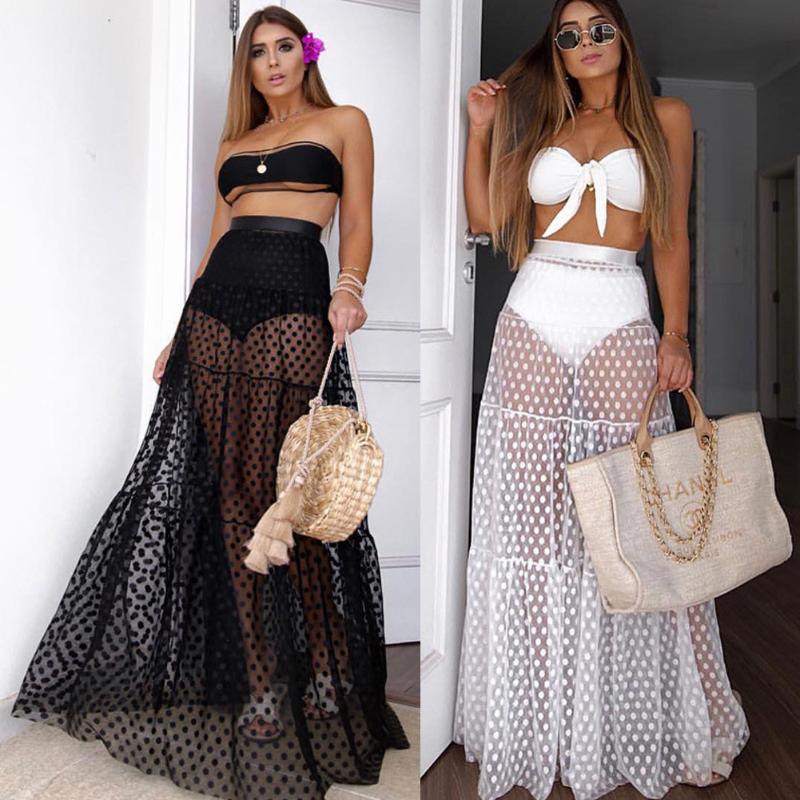 Brand New Ladies Summer Cover-Ups Sexy High Waist Pollka Dot Long Skirts Beach Chiffon Cover Up Women Holiday Beachwear Sundress
Brand New Ladies Summer Cover-Ups Sexy High Waist Pollka Dot Long Skirts Beach Chiffon Cover Up Women Holiday Beachwear Sundress