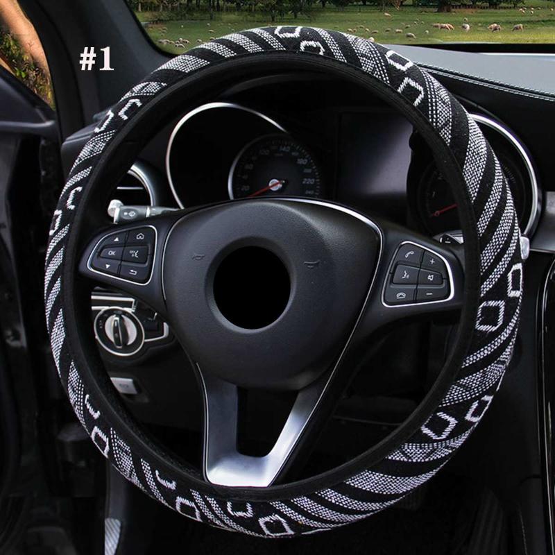 Car Steering Wheel Covers Fashion Universal Folk-Custom Linen Elastic Band Steering Wheel Cover Anti-Slip Covers
Car Steering Wheel Covers Fashion Universal Folk-Custom Linen Elastic Band Steering Wheel Cover Anti-Slip Covers
