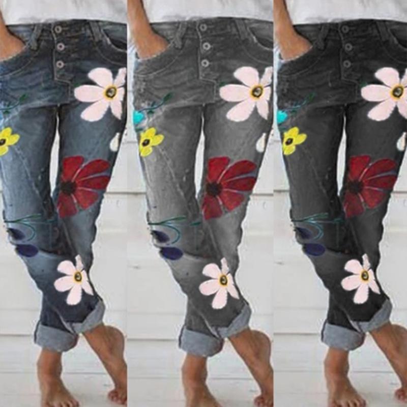 Floral Printed Jeans For Women Button Flower Ladies Denim Pants Fashion Casual Female Jeans Trousers Legging D30, Black
Floral Printed Jeans For Women Button Flower Ladies Denim Pants Fashion Casual Female Jeans Trousers Legging D30, Black