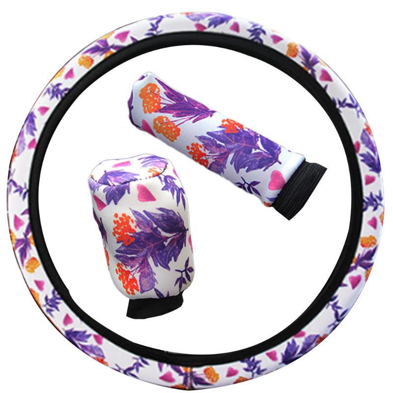 3PCS Set Violet Flower 38CM Unique Violet Flower Auto Car Steering Wheel Handbrake Gearshift Cover
3PCS Set Violet Flower 38CM Unique Violet Flower Auto Car Steering Wheel Handbrake Gearshift Cover