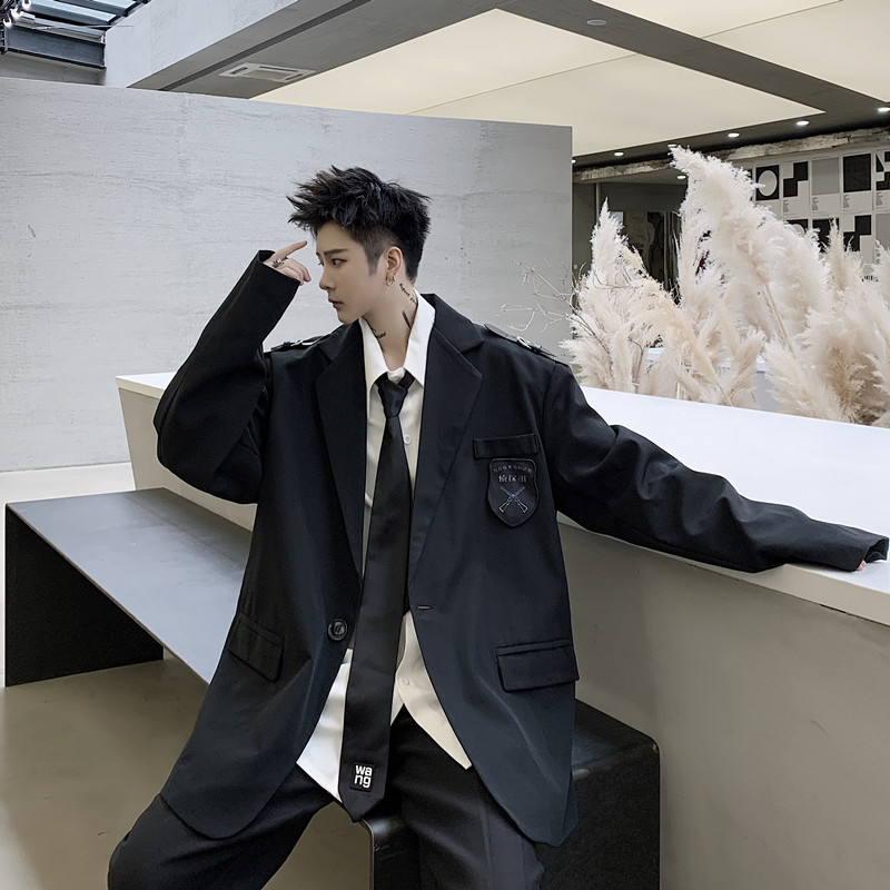 Spring Autumn Male Suit Coat Outerwear Men Japan Harajuku Street College Style Casual Suit Blazer Jacket Overcoat, 582
Spring Autumn Male Suit Coat Outerwear Men Japan Harajuku Street College Style Casual Suit Blazer Jacket Overcoat, 582