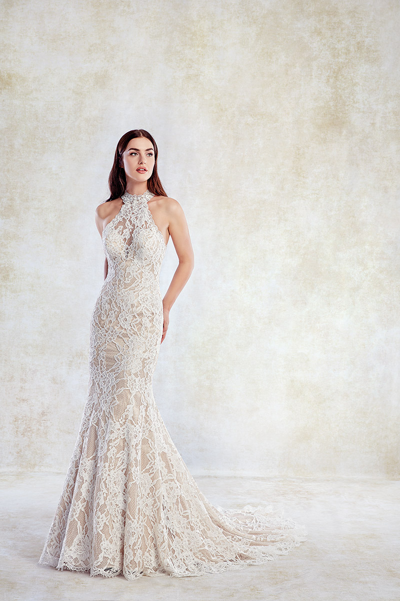 Mermaid Dresses Sexy Lace Applique Jewel Neck Sweep Train Wedding Dress Bridal Gowns Vestidos Novia Sirena Robes De Marie