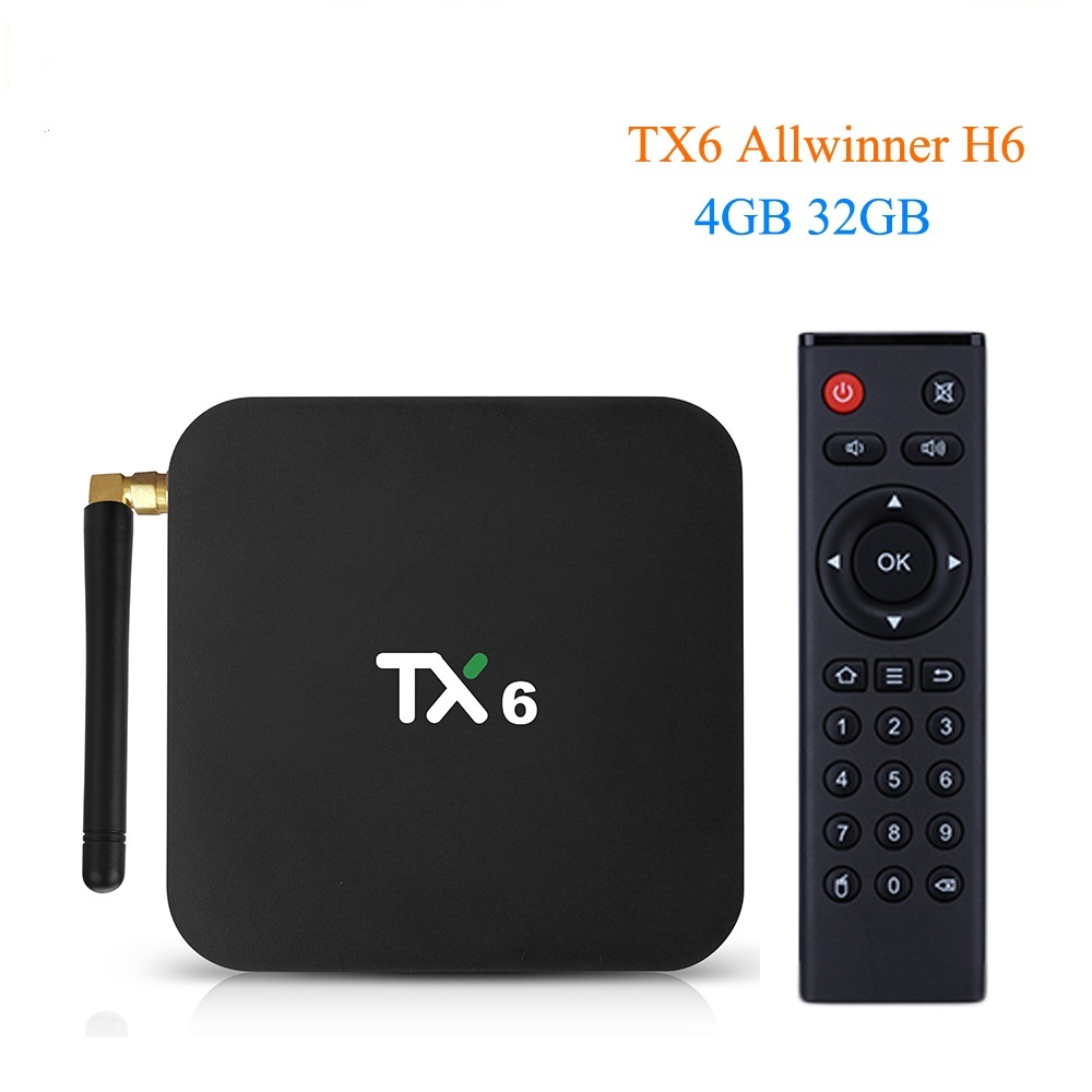 TX6 TV Box Android 9.0 2.4G 5G WiFi Bluetooth 4.1 4K H.265 HD Smart ALLWINNER H6 MEDIA PLAYER