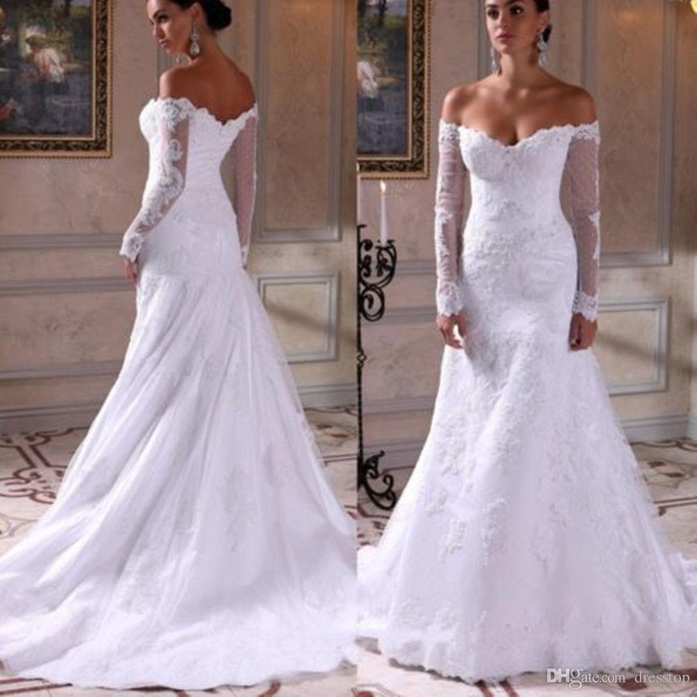 2019 Off Shoulder African Mermaid Wedding Dresses Plus Size Long Sleeves Lace Bridal Gowns robe de mariée Backless Wedding Dress Custom Made, Same as image
2019 Off Shoulder African Mermaid Wedding Dresses Plus Size Long Sleeves Lace Bridal Gowns robe de mariée Backless Wedding Dress Custom Made, Same as image