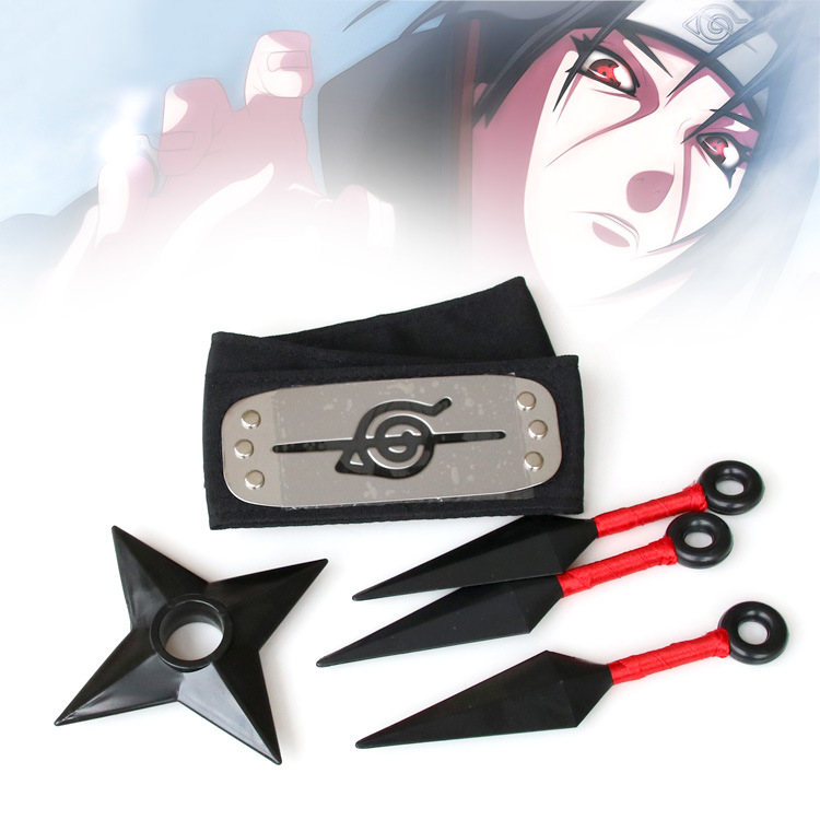 5pcs Cosplay Anime Naruto Kakashi Hatake Itachi Sasuke Headband Kunai Unisex Gift Halloween Party Prop Costume от DHgate WW