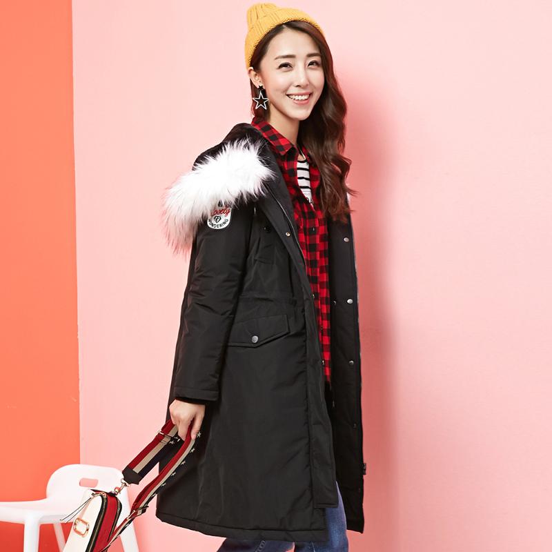 Coat Winter New Women New Fashion Large Fur Collar Hooded women Parka ladies Clothing Slim Outwear Medium Long Wadded Jacket 298, Black
Coat Winter New Women New Fashion Large Fur Collar Hooded women Parka ladies Clothing Slim Outwear Medium Long Wadded Jacket 298, Black