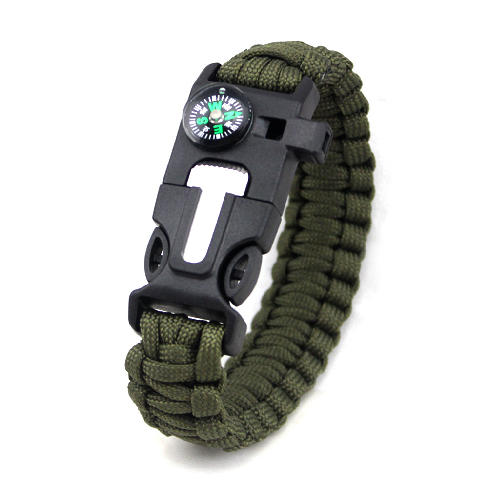 

New Outdoor Survival Emergency Paracord Shackle Adjustable Buckle Handmade Paracord Link Climbing Rope Cord Women Homme Bracelets Camping