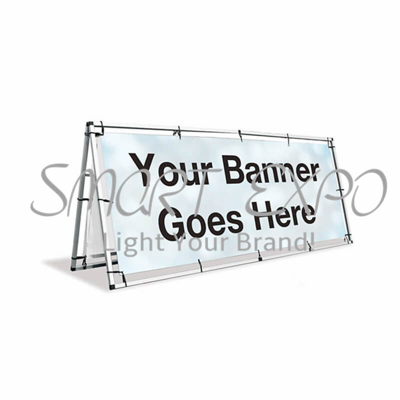 

Outdoor Monsoon A Frame Banner (100*250cm) with Sliver Aluminum Frame Double Vinyl Printing Portable Carry Bag