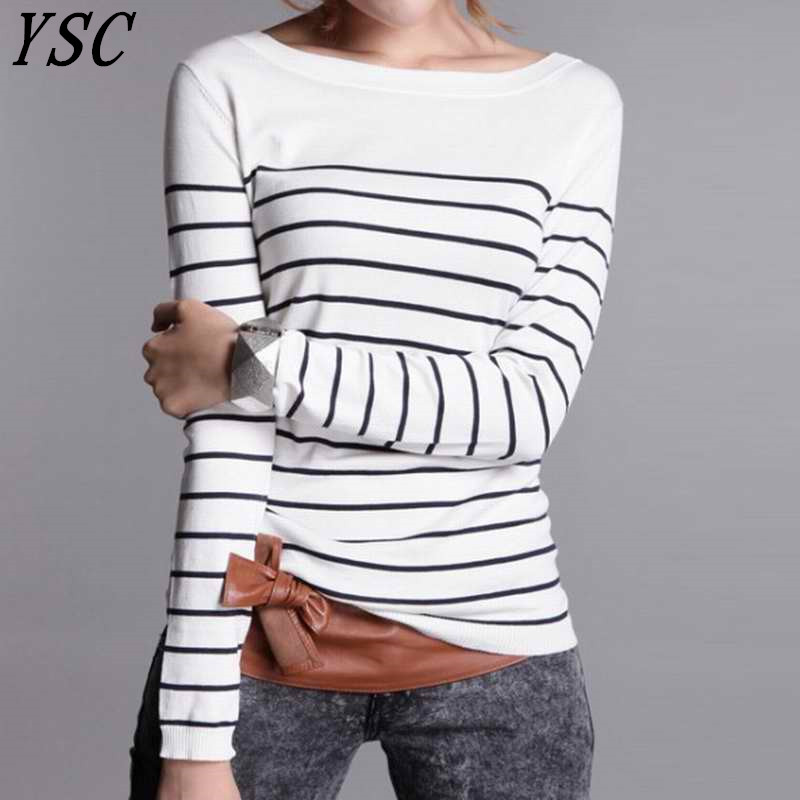 YUNSHUCLOSET Women&#039;s Sweaters Knitted Cashmere Wool Sweater Stripe Hot Sales Woman Winter Clothes Pullover Free Shipping от DHgate WW