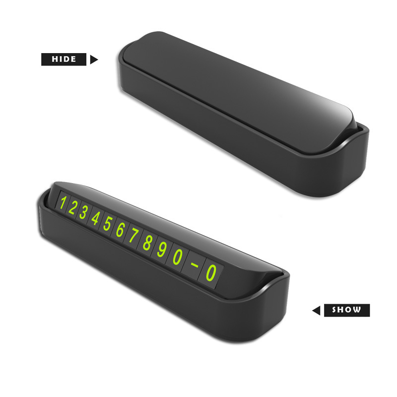 Universal Car Temporary Parking Card 360 Degree Rotation Phone Telephone Number Card Plate Hidden Number Auto Park Stop Accessories