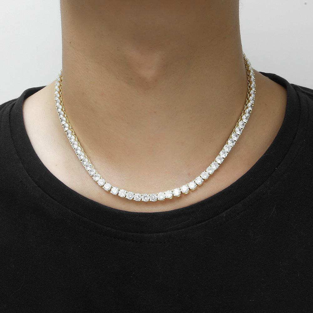 Shinning Diamond Stone Crucifix Pendants Necklace Stainless Steel Jewelry Platinum Plated Men Women Lover Gift Jewelry Necklaces