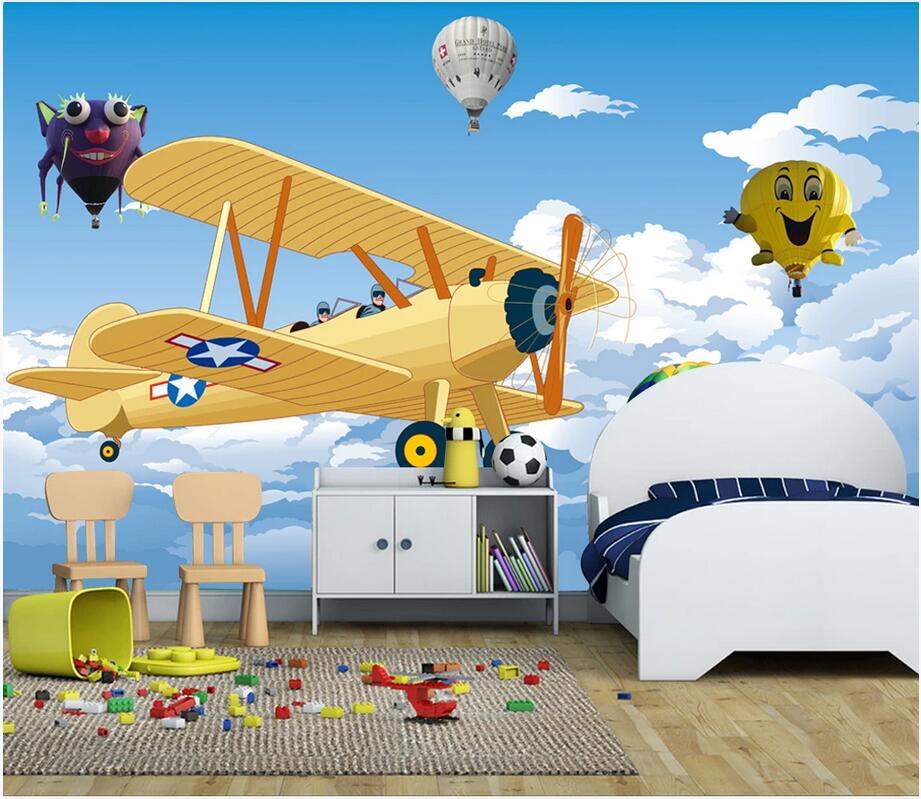 Custom 3d photo mural wall stickers Blue sky and white clouds airplane hot air balloon cartoon children background wall paper for kids room, Non-woven
Custom 3d photo mural wall stickers Blue sky and white clouds airplane hot air balloon cartoon children background wall paper for kids room, Non-woven