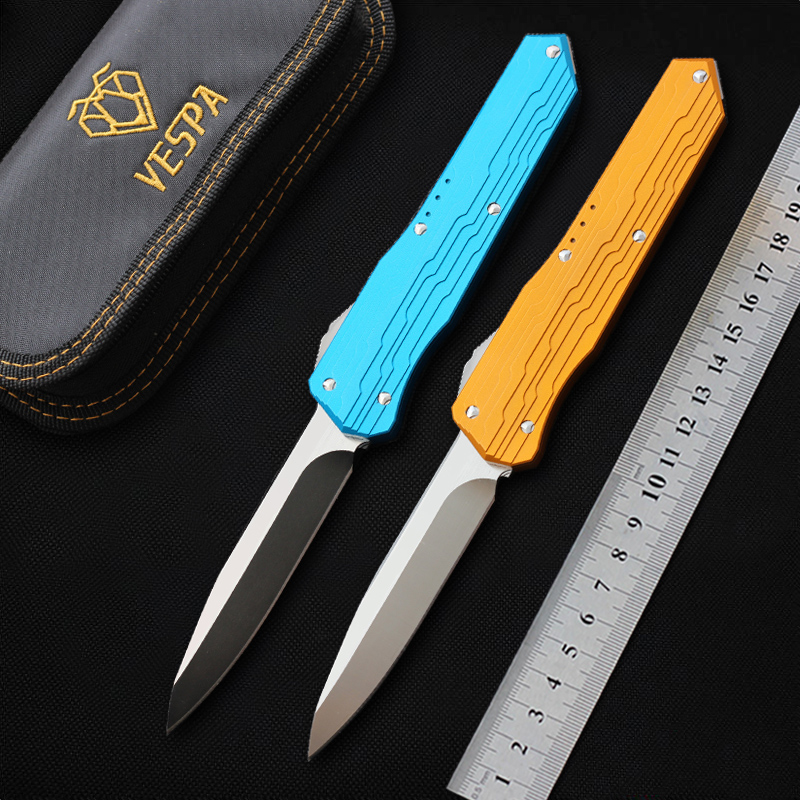 VESPA high quality folding knife 3.8" D2 Blade 7075 Aluminum+TC4 Handle outdoor camping hunting knife Survival Tactical EDC pocket knife
VESPA high quality folding knife 3.8" D2 Blade 7075 Aluminum+TC4 Handle outdoor camping hunting knife Survival Tactical EDC pocket knife