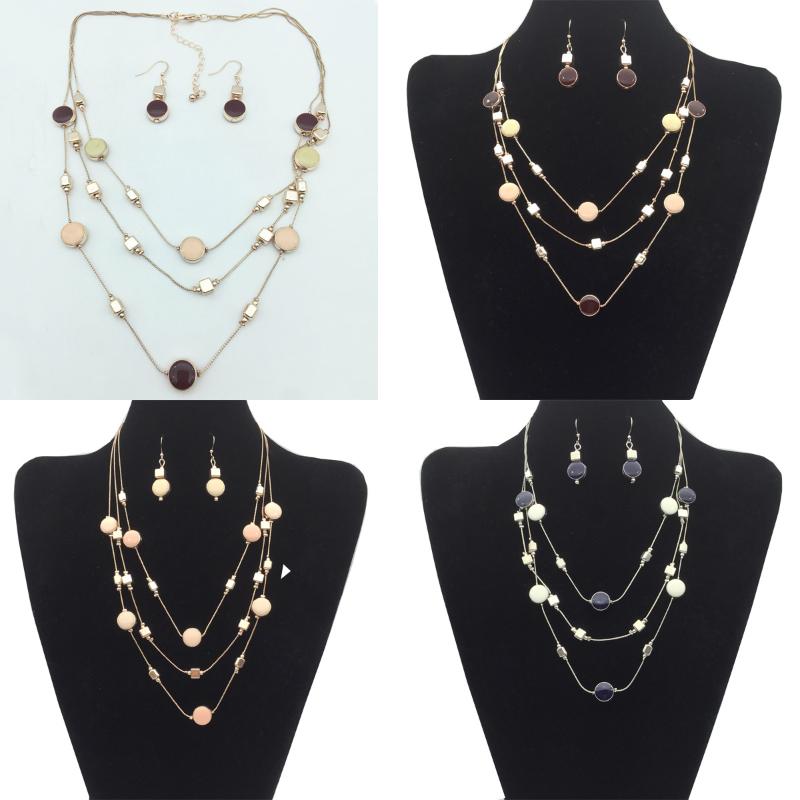 Chains Personalized unique design fashion three layer double side enamel round disc necklace jewelry for women
Chains Personalized unique design fashion three layer double side enamel round disc necklace jewelry for women