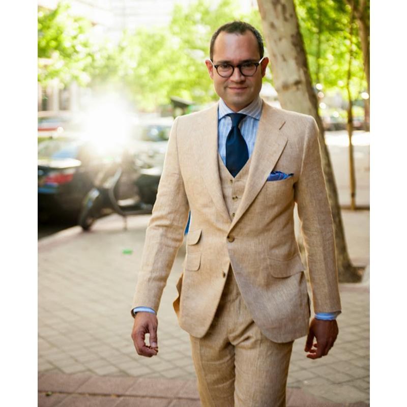 New Design Two Buttons Wedding Men Suits Notch Lapel Three Pieces Business Groom Tuxedos (Jacket+Pants+Vest+Tie) W1160