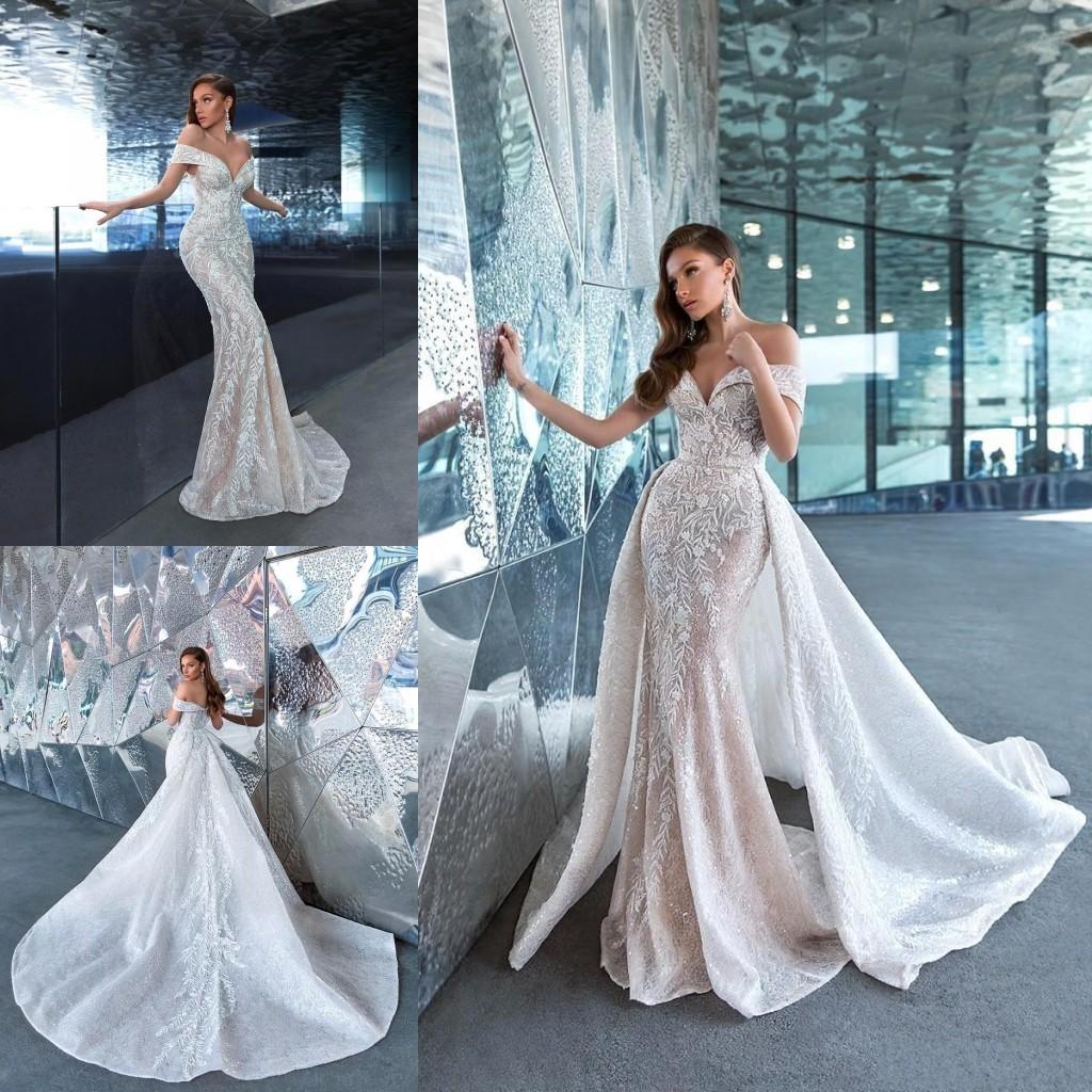 2020 New Lace Mermaid Wedding Dresses With Detachable Train Plus Size Wedding Gowns Appliques Beads Illusion Luxury Bridal Gowns BC2904, White
2020 New Lace Mermaid Wedding Dresses With Detachable Train Plus Size Wedding Gowns Appliques Beads Illusion Luxury Bridal Gowns BC2904, White