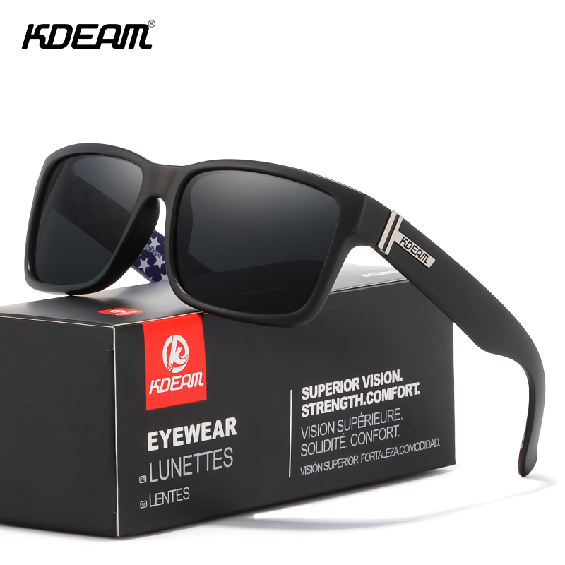 KDEAM Shocking Color 2020 Square Sport Men Sunglasses Polarized Elmore Fashion Glasses for Lady KD505 CX200706