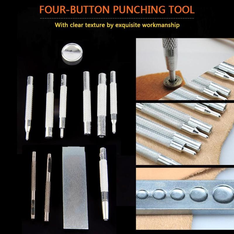 11Pcs Leather Craft Tool Metal Die Hole Cutter Punch Tools Punch Snap Fastener DIY Leather Belt Wallet Installation Kit Rivet
11Pcs Leather Craft Tool Metal Die Hole Cutter Punch Tools Punch Snap Fastener DIY Leather Belt Wallet Installation Kit Rivet