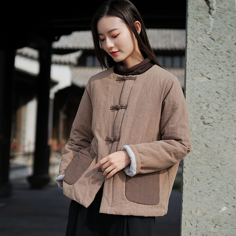 NINI WONDERLAND 2019 Winter Short Parkas Coat Women Patchwork Ramie Nation Style Clothes Lady Vintage Outerwear Single Breasted, Khaki
NINI WONDERLAND 2019 Winter Short Parkas Coat Women Patchwork Ramie Nation Style Clothes Lady Vintage Outerwear Single Breasted, Khaki