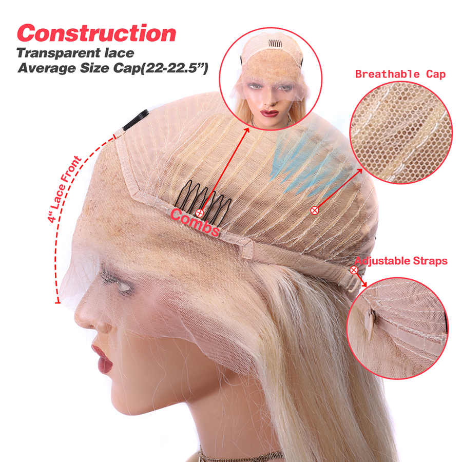 Free shipping 150% Blonde Curly 13*4 Side Parting Front Wig 613 Transparent Lace Colorful Short Bob synthetic Wigs heat resistant for white women