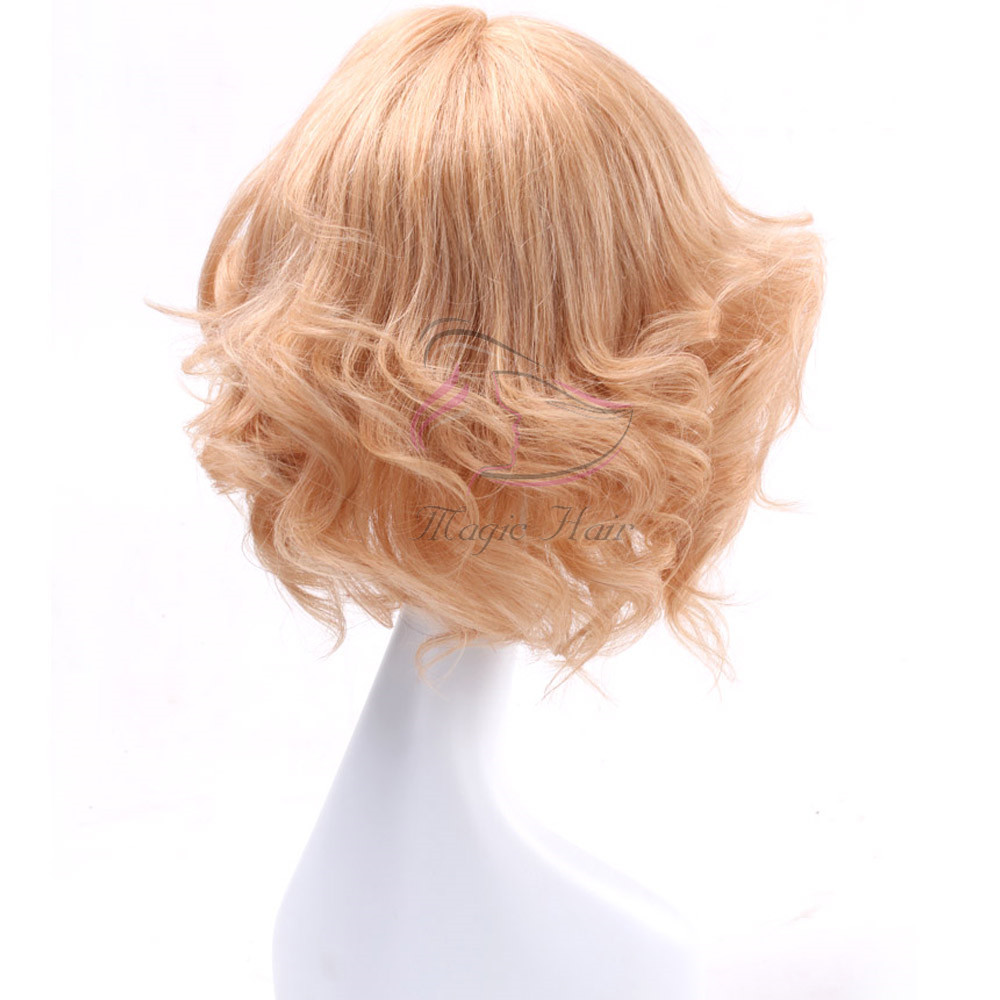 Full Lace Human Hair Wigs Brazilian Medium Blonde Color Wig Wavy Thick Glueless Lace Front Human Hair Wigs With Baby Hair