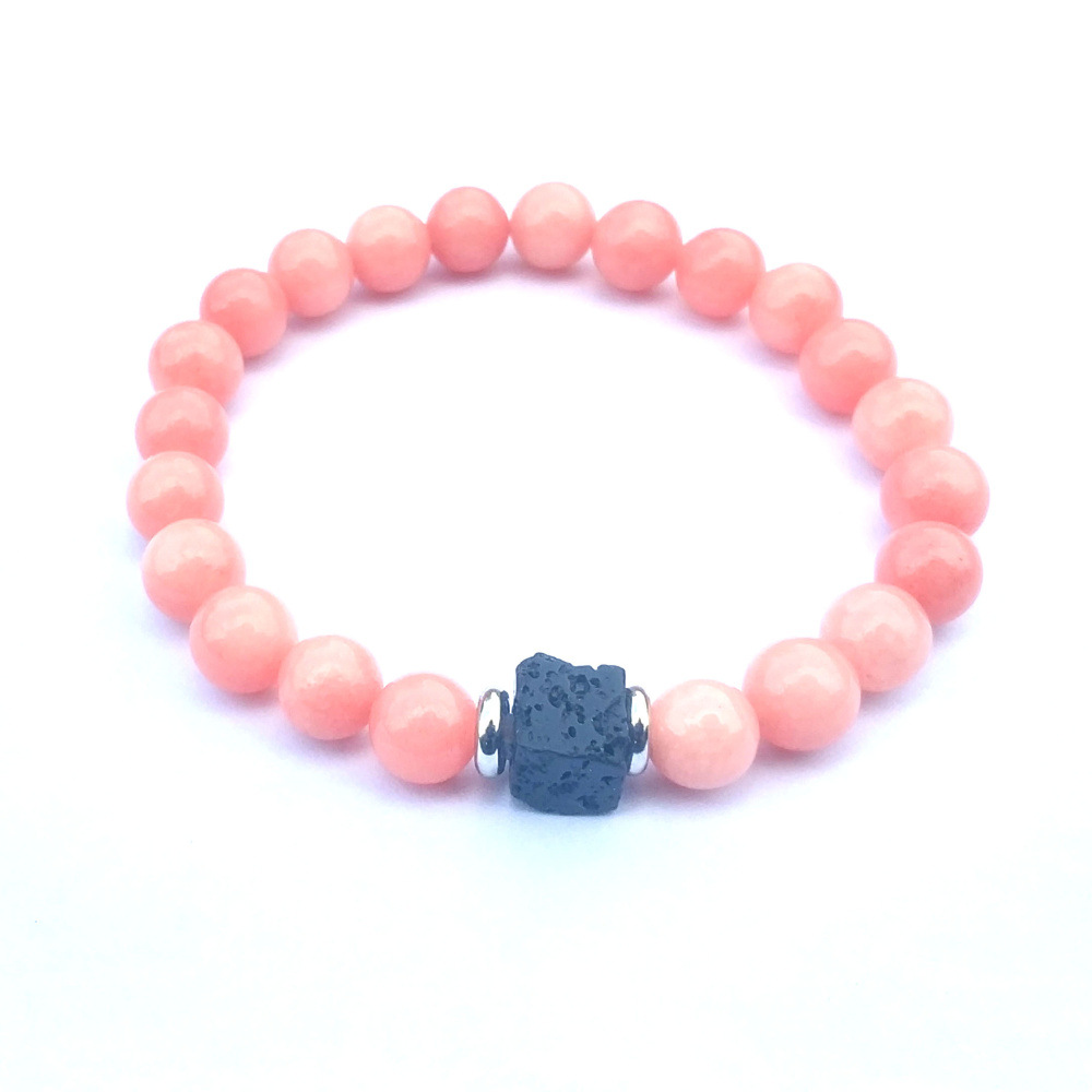 Natural stone bracelet men and women stainless steel healing energy wrist jewelry