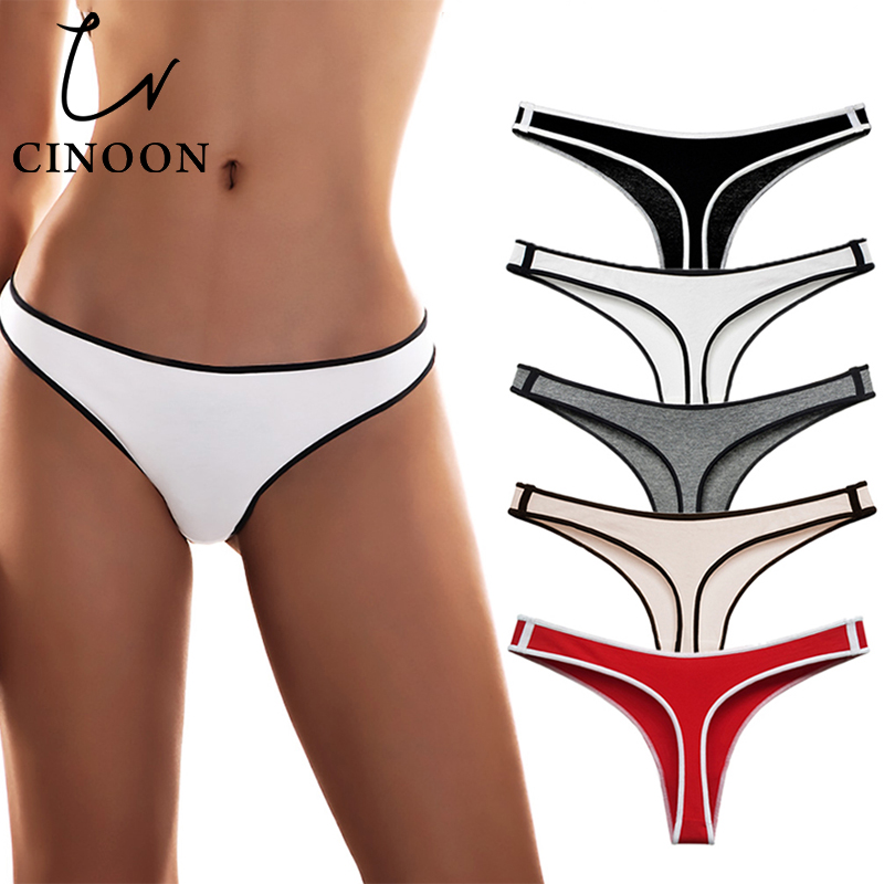 CINOON Female Underwear Panties Women'S Sexy Thongs Tanga Cotton Briefs G String Lingerie Intimates Panties Set 5Pc, Black;pink
CINOON Female Underwear Panties Women'S Sexy Thongs Tanga Cotton Briefs G String Lingerie Intimates Panties Set 5Pc, Black;pink