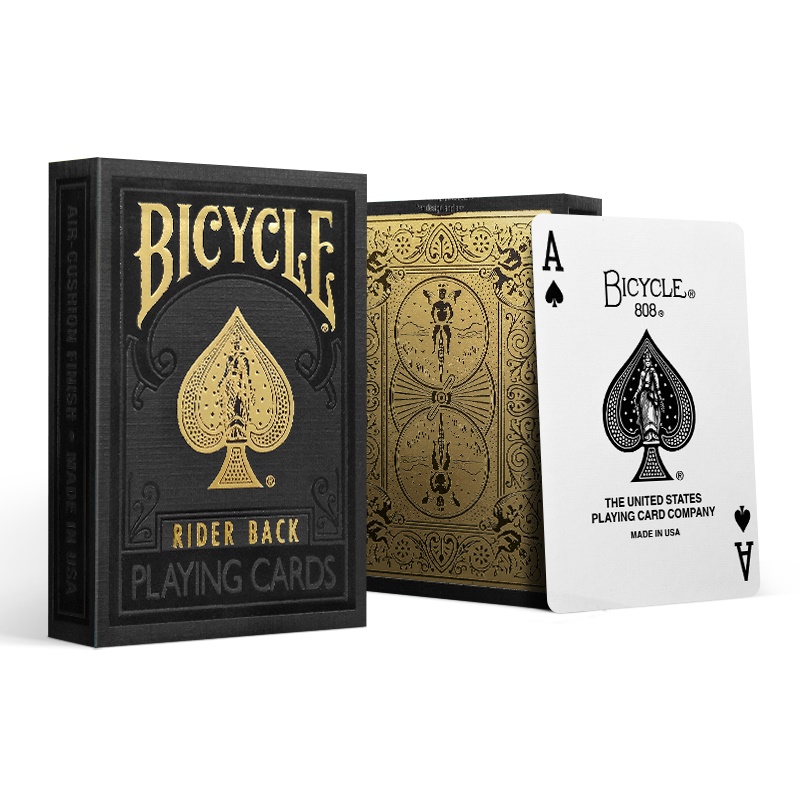 Bicycle Rider Back Black Gold Playing Cards Premium Deck USPCC Limited Edition Poker Magic Card Games Magic Tricks Props
Bicycle Rider Back Black Gold Playing Cards Premium Deck USPCC Limited Edition Poker Magic Card Games Magic Tricks Props